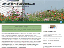 Tablet Screenshot of concordprisonoutreach.org